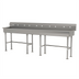 Thumbnail image #1 for Advance Tabco ADA Freestanding Multiwash Hand Wash Sink, 100 Inches, 5 Faucet Hole Sets