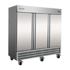 Thumbnail image #1 for Serv-Ware RF3-HC 3-Door Reach-In Freezer, 72 Cu. Ft., Self-Contained Bottom-Mount, Stainless Steel, Digital Controls