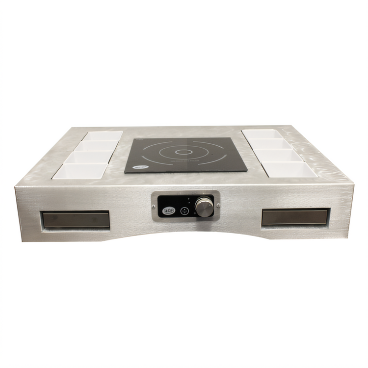 Product image #1 for TableCraft Single Induction Countertop Station Kit with Cooling Plates, Random Swirl Finish