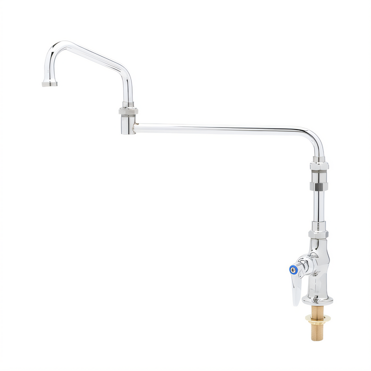 Product image #1 for T&S Brass Single Pantry Deck-Mount Faucet with 18-Inch Double-Joint Swing Nozzle