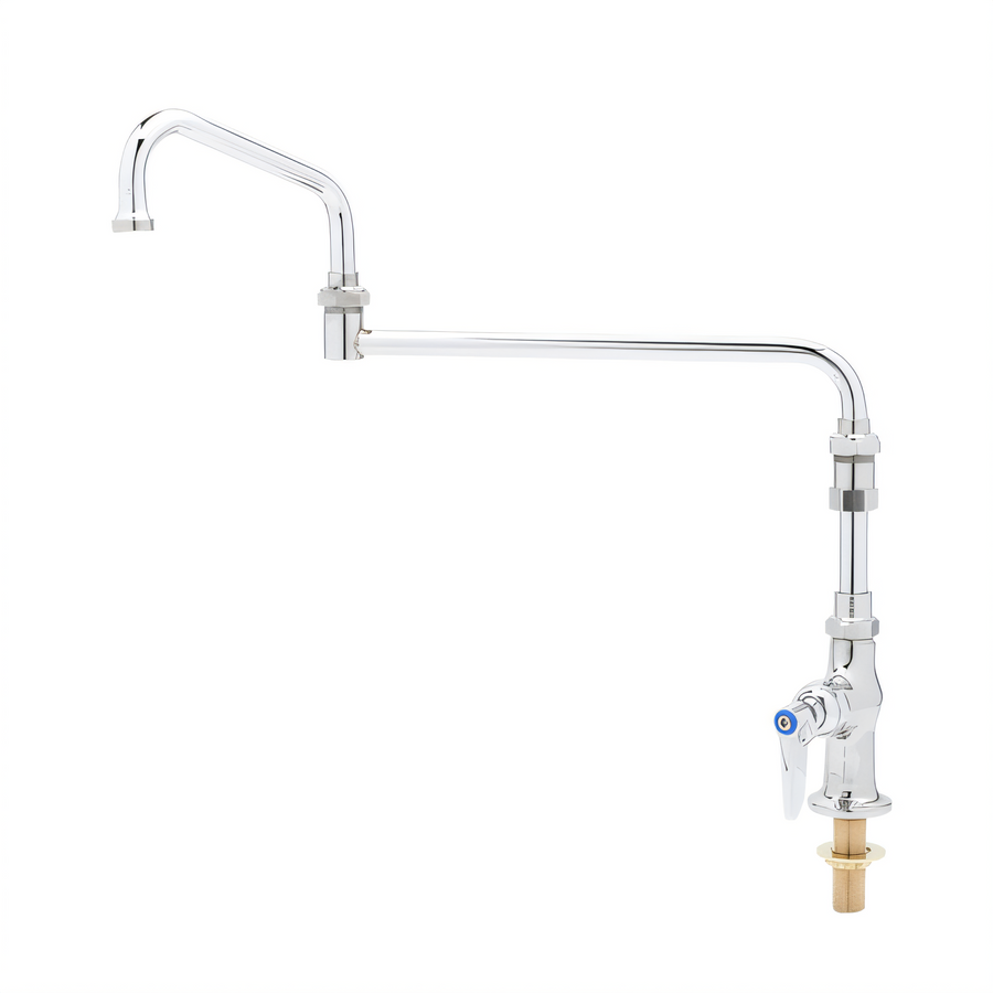 Product image #1 for T&S Brass Single Pantry Deck-Mount Faucet with 18-Inch Double-Joint Swing Nozzle