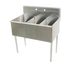 Thumbnail image #1 for Advance Tabco 3-Compartment Square Corner Scullery Sink, 48-Inch Overall Length, 16-Gauge Stainless Steel
