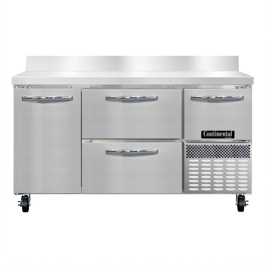 Product image #1 for Continental Refrigerator FA60SNBS-D 60" Shallow Depth Worktop Freezer with Drawers and Door