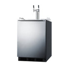 Thumbnail image #1 for Summit Commercial SBC58BLBIADAWKDTWIN Dual-Tap Draft Wine Dispenser, ADA-Compliant, Built-In/Freestanding, Black, Self-Contained Refrigeration