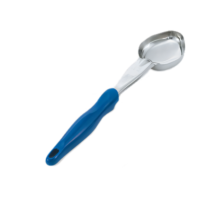 Product image #1 for Vollrath Jacob's Pride 2 oz Solid Oval Bowl 1-Piece Heavy-Duty Portion Control Spoodle with Blue Handle