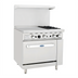 Thumbnail image #1 for CookRite 36-Inch Commercial Propane Combination Gas Range with 2 Open Burners, 24-Inch Left Griddle and Standard Oven