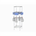 Thumbnail image #1 for Metro Chain Reaction Freestanding PPE Tree Sanitizer Station with Shelves, Glove Box Holders, and Sanitizer Holders