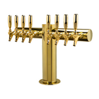Thumbnail image #1 for Micro Matic USA Metropolis METRO-T-8PVDKR 8-Faucet Countertop Glycol-Cooled Draft Beer Tower, 24-Inch, PVD Brass