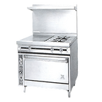 Thumbnail image #1 for Jade Range (Middleby) Titan JTRH-2-1HT-36C 36-Inch Heavy-Duty Gas Range with 2 Open Burners, 18-Inch Hot Top & Convection Oven