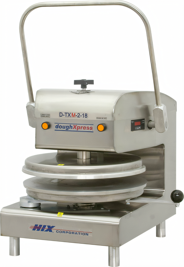Product image #1 for DoughXpress 18-Inch Commercial Manual Dual-Heat Tortilla/Pizza Dough Press, Stainless Steel