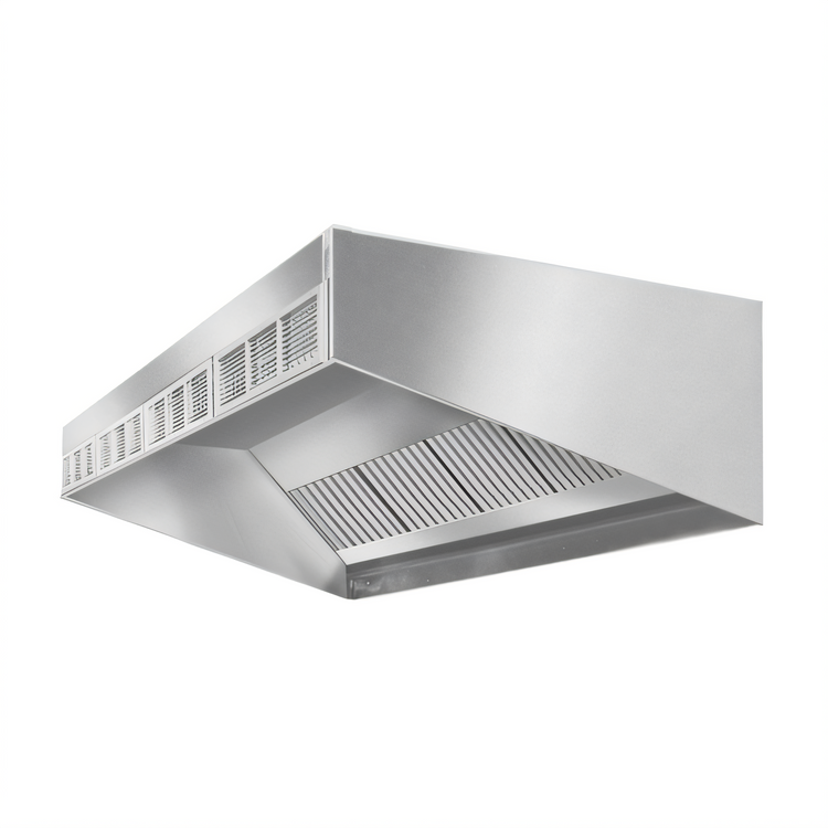 Product image #1 for SpecAir HESFA96-102 102 Inch Wall Type Short Front Make-Up Air Commercial Kitchen Exhaust Hood