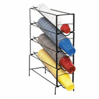 Thumbnail image #1 for Dispense-Rite WR-CT-4 4-Section Adjustable Countertop Vertical Wire Cup Dispenser Rack, Black