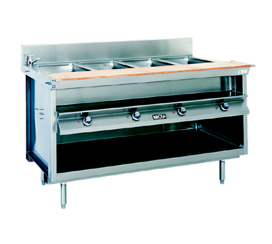 Product image #1 for Electric Hot Food Table with Five 12 x 20 Wet/Dry Wells, 72 x 28 Inches, Open Cabinet Base