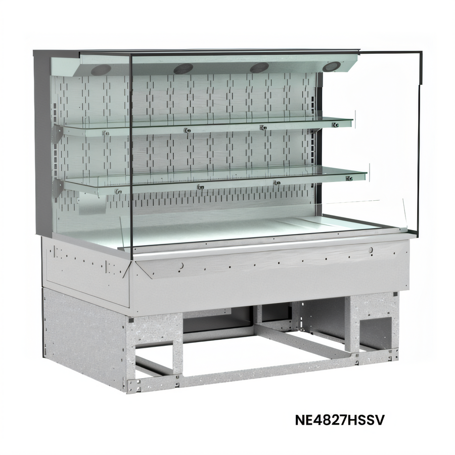 Product image #1 for Reveal® Self-Service Heated Slide-In Counter Case with Convection Heat, LED Lighting, and 2 Adjustable Glass Shelves