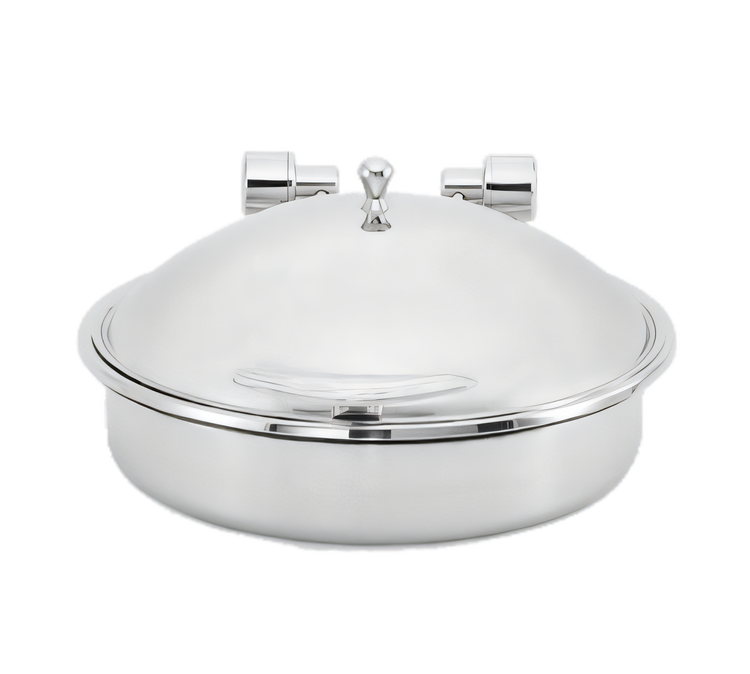Product image #1 for Vollrath Intrigue® Large Round Solid Top Induction Chafer, 6 Qt, Stainless Steel Trim and Food Pan