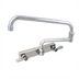 Thumbnail image #1 for BK Resources Evolution 8-Inch Splash-Mount Gooseneck Faucet, 8-Inch Centers, Stainless Steel