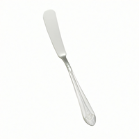 Winco Peacock 6-3/4-Inch Butter Spreader, 18/8 Stainless Steel, Extra Heavyweight, Mirror Finish