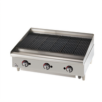 Star-Max 36-Inch Countertop Gas Lava Rock Charbroiler, 120,000 BTU