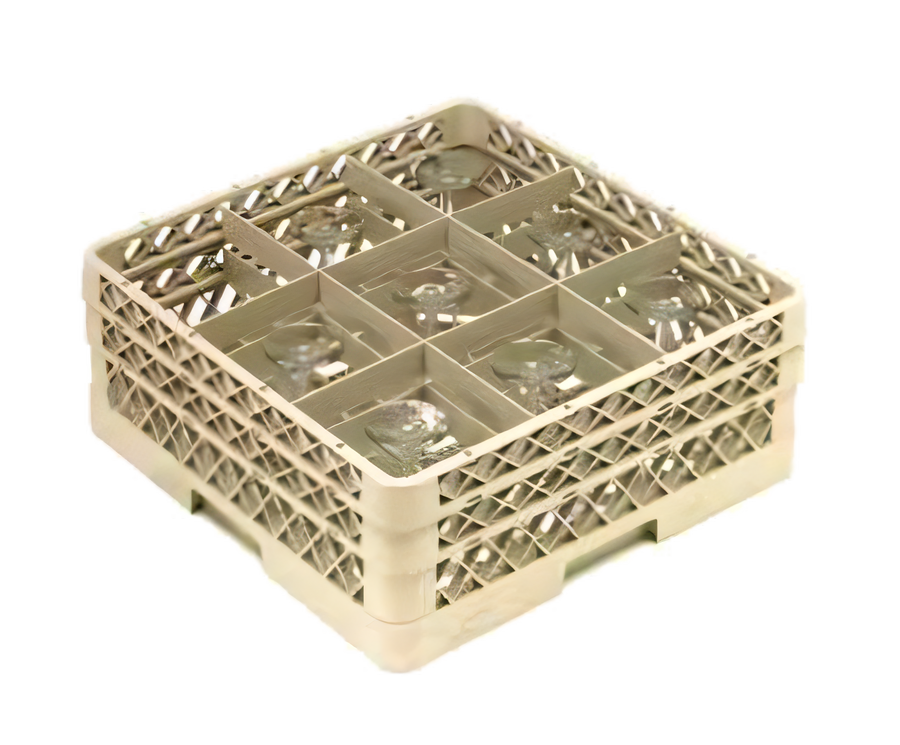 Product image #1 for Traex Full Size 9-Compartment Glass and Stemware Dishwasher Rack with 2 Extenders