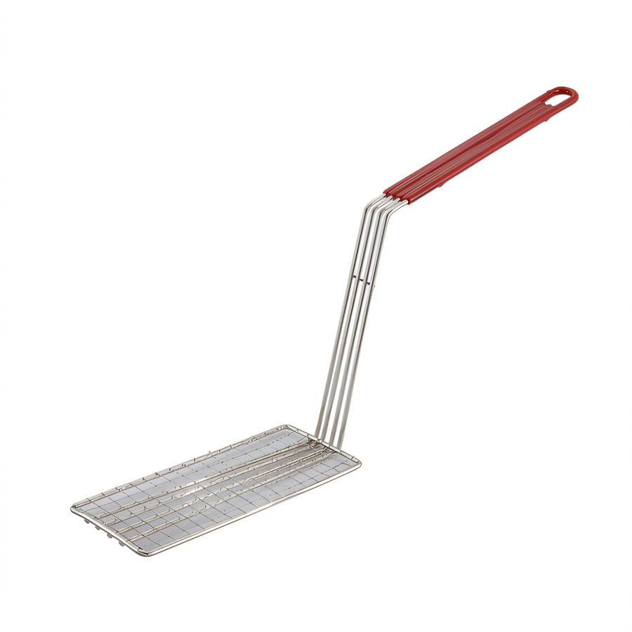 Product image #1 for Rectangular Fry Basket Press with 11-Inch Red Handle, Nickel Plated, Fits FB-10 and FB-20