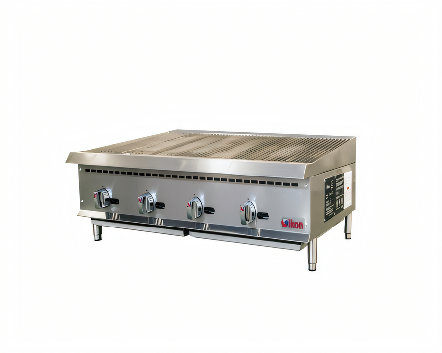 Product image #1 for IKON Cooking 48-Inch Natural Gas Radiant Charbroiler with 4 Burners