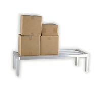 New Age 2020 All-Welded Aluminum Dunnage Rack, 36 x 18 x 12 Inches, 3000 lb. Capacity