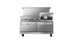 Thumbnail image #1 for CookRite 60-Inch Commercial Gas Range with 6 Burners, 24-Inch Griddle/Broiler and 2 Standard Ovens, LP Gas