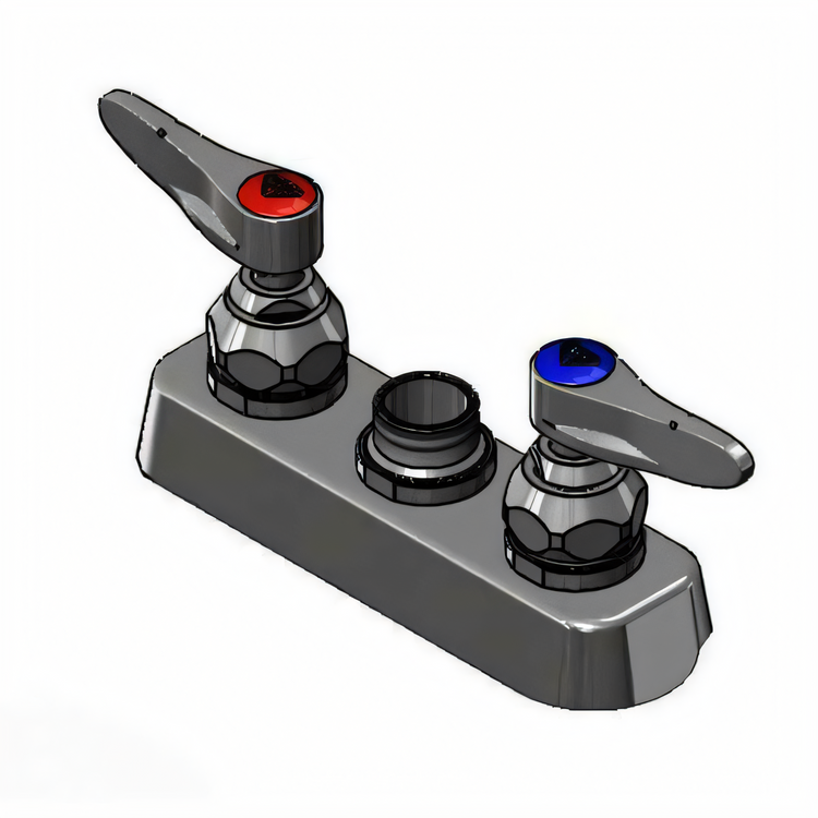 Product image #1 for T&S Brass Workboard/Bar Sink Mixing Faucet, Deck Mount, 4-Inch Centers, Swivel Outlet, Less Nozzle