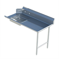 30 x 30 Inch Straight Soiled Dishtable with Pre-Rinse Sink, Right-to-Left Operation