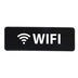 Thumbnail image #1 for WiFi Information Sign with Symbol, 9 x 3 Inches, Black Background with White Imprint
