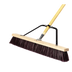 Thumbnail image #1 for Carlisle 24-Inch Hardwood Block Floor Sweep Push Broom with Handle, Stiff Plastic Bristles, Maroon