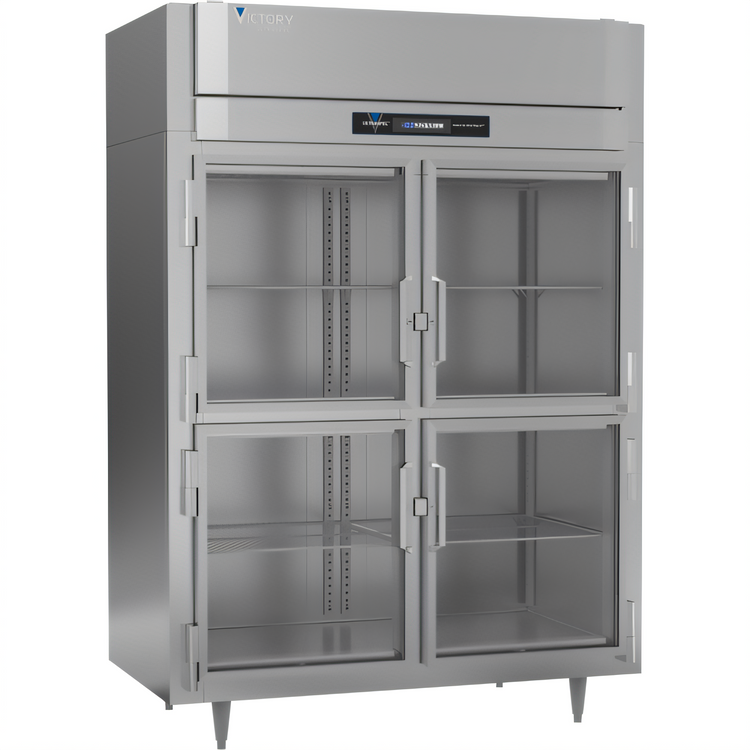 Product image #1 for Victory UltraSpec V-Core 2-Section Extra Wide Glass Half-Door Reach-In Freezer