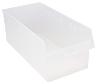 Quantum STORE-MAX 8-Inch Clear Economy Nesting Shelf Bin, 23-5/8 x 11-1/8 x 8 Inch