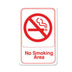 Thumbnail image #1 for Winco No Smoking Area Information Sign, 6 x 9 Inch, Red Imprint on White