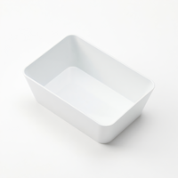 American Metalcraft 38 oz Rectangular ABS Plastic Bowl, White