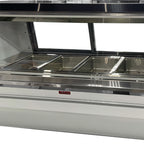 Thumbnail image #1 for Howard-McCray HMC, Hot Cases, 40E Service Cases CHS34N-6-D-S 72-Inch 4-Well Full-Service Hot Food Case with Slanted Glass Front