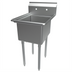 Thumbnail image #1 for BK Resources Economy 1-Compartment Stainless Steel Sink on Legs, 16