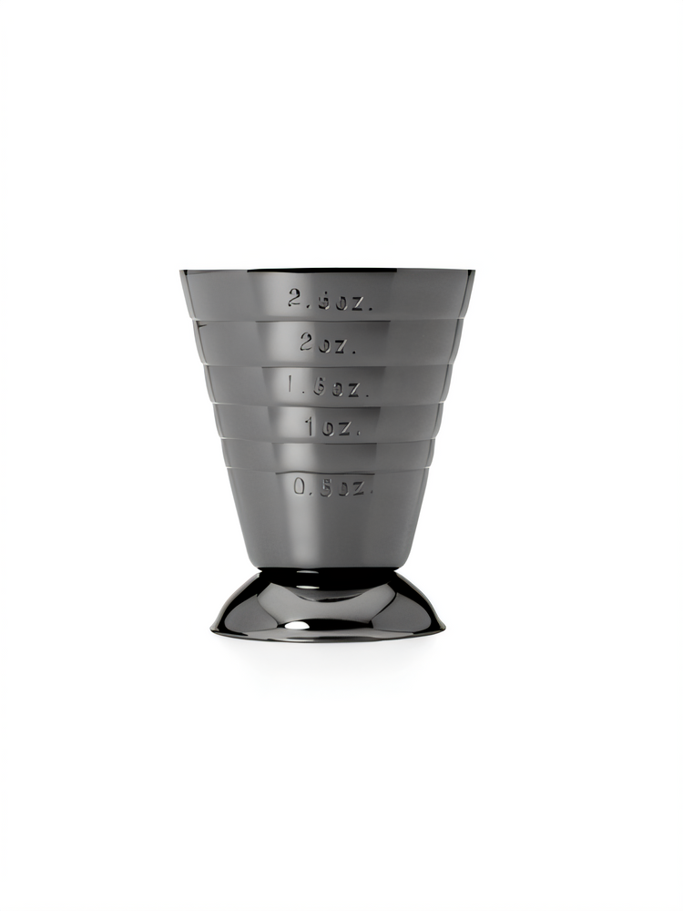 Product image #1 for Barfly 2.5 oz Stainless Steel Bar Measuring Cup with Footed Base, Gun Metal Black Plated Finish