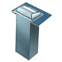 Classic In-Counter Fullfold Napkin Dispenser, Matte Chrome Finish, 750+ Capacity