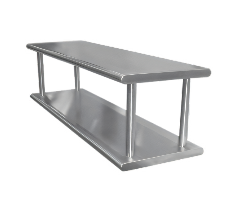 Product image #1 for Advance Tabco Double-Tier Pass-Thru Shelf, 108 x 24 Inches, 18/430 Stainless Steel