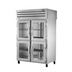 Thumbnail image #1 for True SPEC SERIES 2-Section Pass-Thru Reach-In Refrigerator with 4 Front Glass Half Doors and 2 Rear Stainless Steel Doors