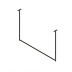 Thumbnail image #1 for John Boos PRS1A-C Ceiling-Mounted Single-Bar Stainless Steel Pot Rack, 31-1/4-Inch Wide, with 3 Double Hooks