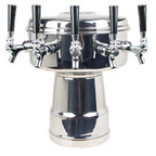 Thumbnail image #1 for Micro Matic USA MTB-5PSSKR 5-Faucet Countertop Glycol-Cooled Mushroom Draft Beer Tower, Polished Stainless Steel