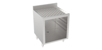 Krowne Silver Series Floor Model Bar Glass Storage Cabinet with Drainboard Top, 3-Rack Capacity, 24-Inch Wide