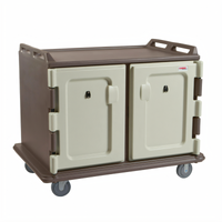 Cambro Insulated Low Profile 20-Tray 2-Compartment Meal Delivery Cart for 14