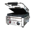 Thumbnail image #1 for Omcan USA Single Commercial Panini Press with Grooved Cast Iron Plates, 10 x 11 Inch Cooking Surface, 120V