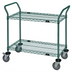 Thumbnail image #1 for Quantum 2-Shelf Wire Utility Bus Cart, 60 x 21 x 37-1/2 Inches, Green Epoxy Finish