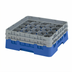 Thumbnail image #2 for Cambro Camrack Full Size 20-Compartment Glass Rack with 2 Soft Gray Extenders, Blue