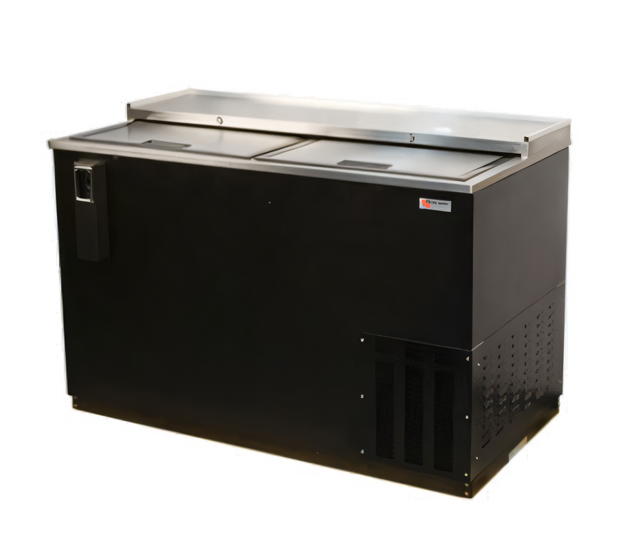 Product image #1 for Pro-Line 50-Inch Flat Top Deep Well Horizontal Bottle Cooler with Sliding Doors, Black
