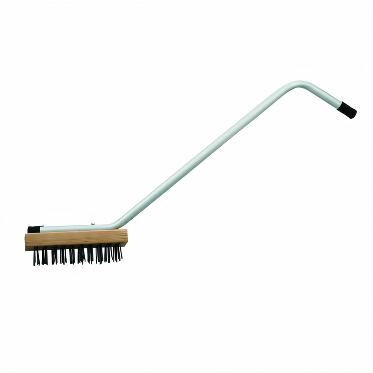Product image #1 for Winco Heavy-Duty 31-Inch Commercial Broiler Brush with Steel Wire Bristles and Scraper